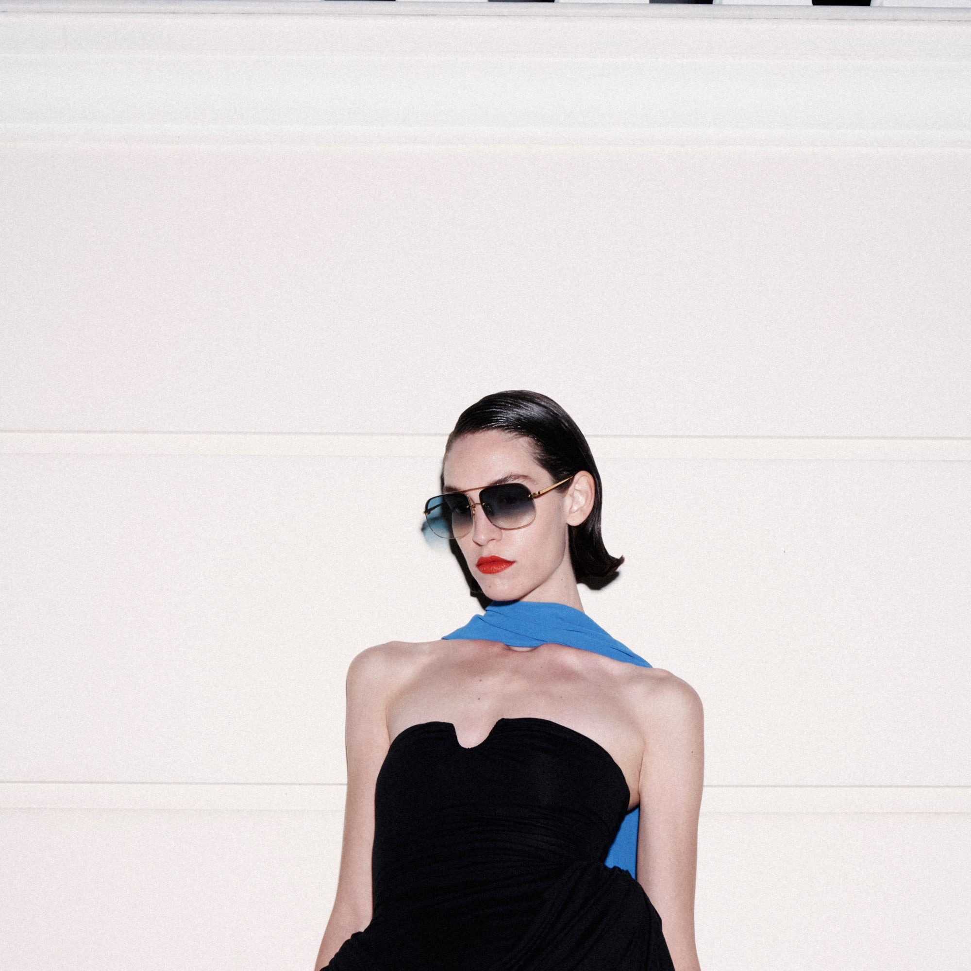 Seren Aviator Sunglasses in Aqua - 8