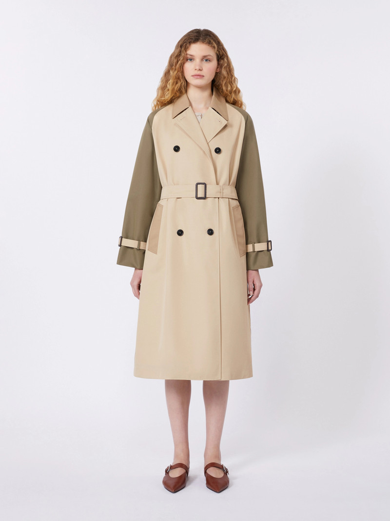 CANASTA Reversible water-repellent gabardine trench coat - BEIGE 3