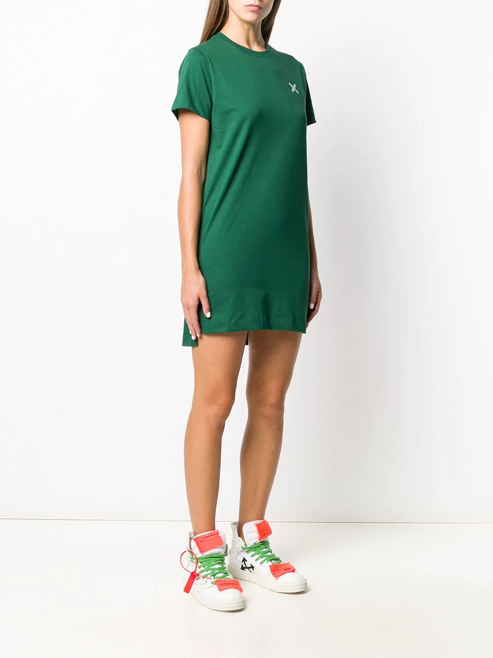 logo-print T-shirt dress - 3