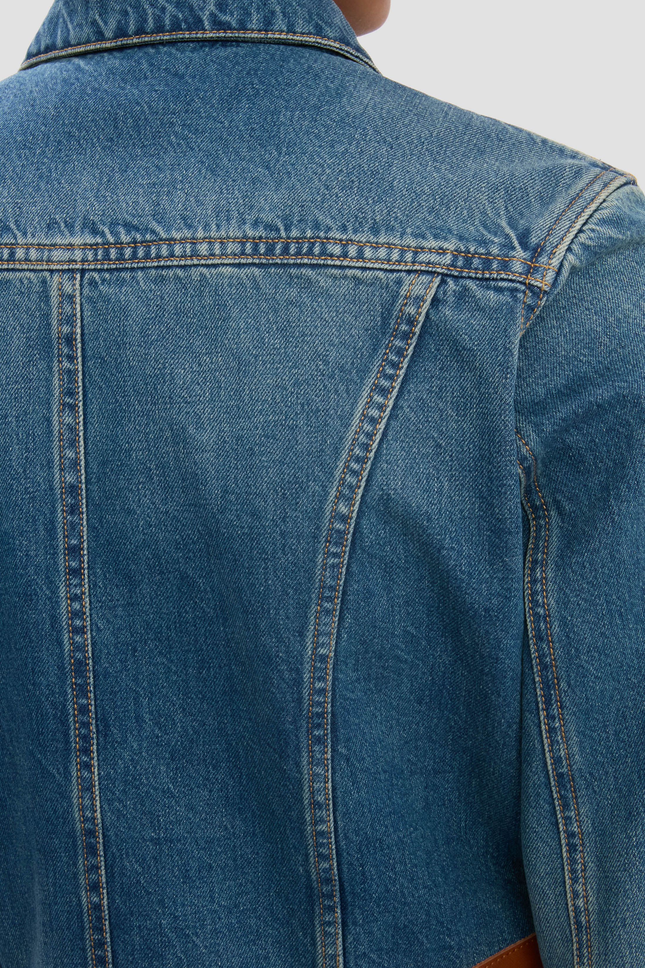 Denim Jacket In Mid Blue Wash - 6