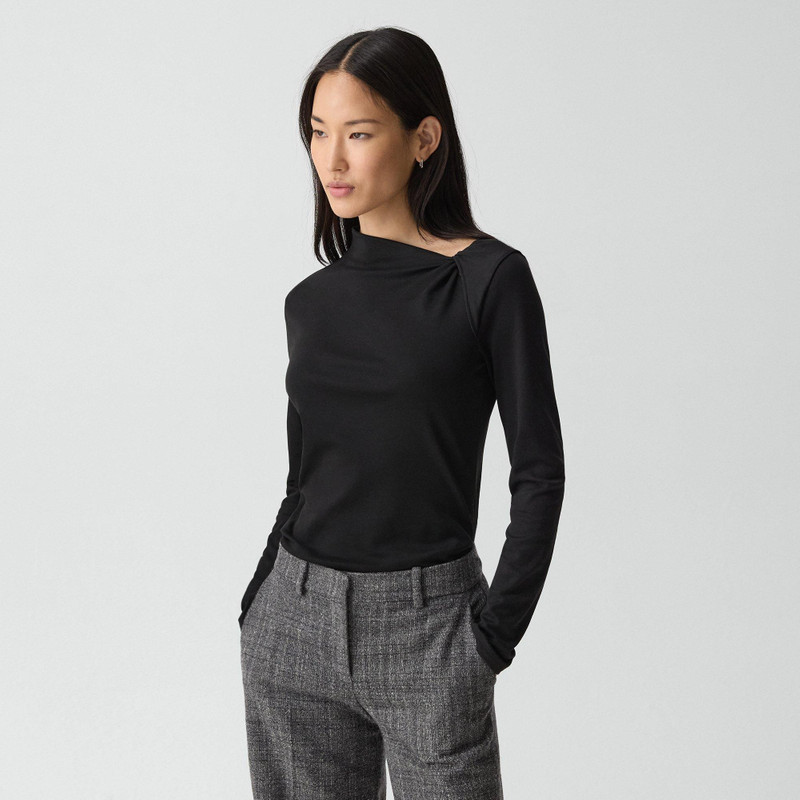 Twist Neck Top in Cotton Jersey 3