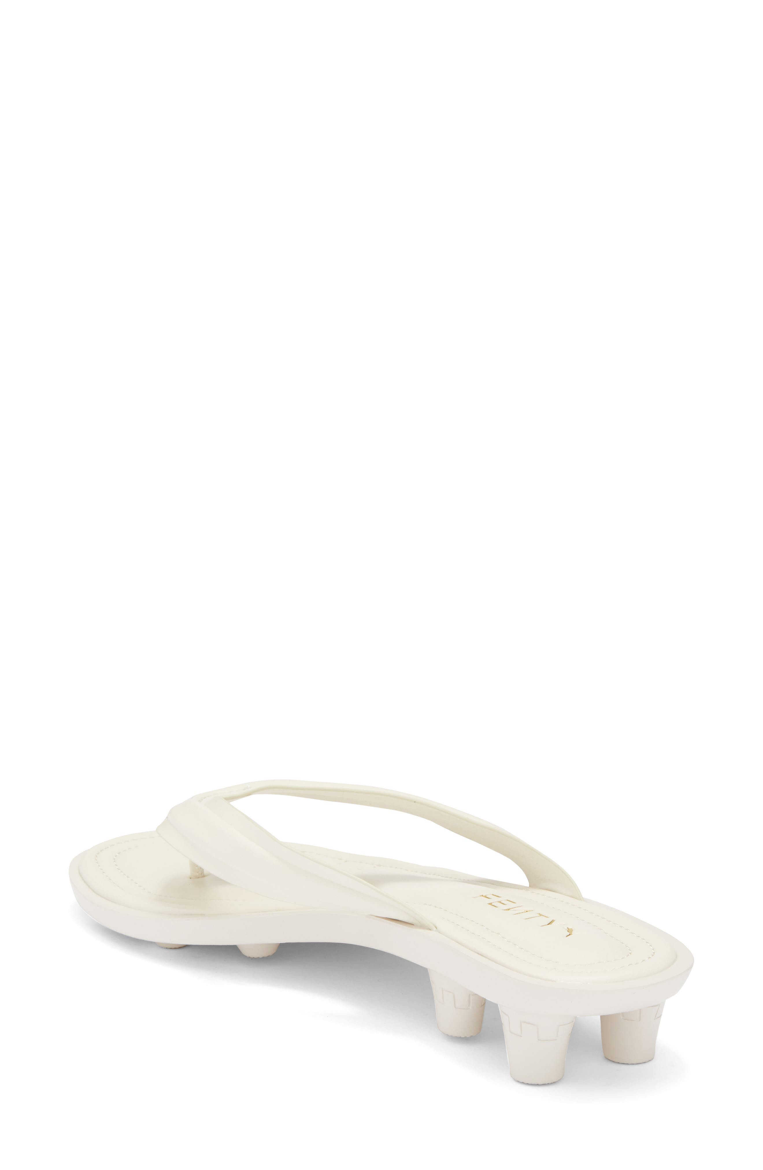 PUMA x FENTY Cat Cleat Jelly Sandal in Alpine Snow-Puma Gold at Nordstrom - 2
