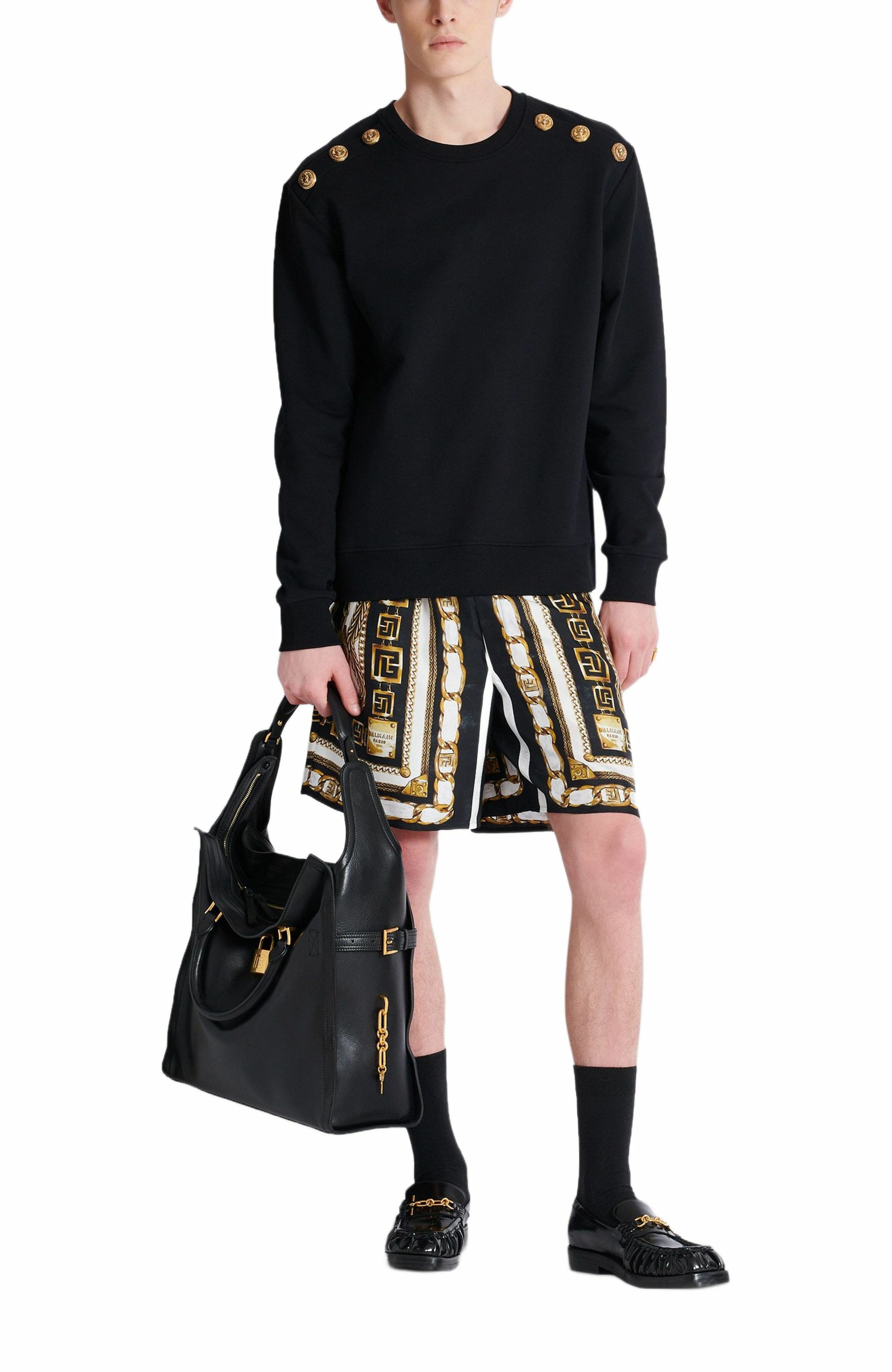 Balmain Slinky printed shorts with Foulard Chaînes pattern in Multicolor at Nordstrom - 3