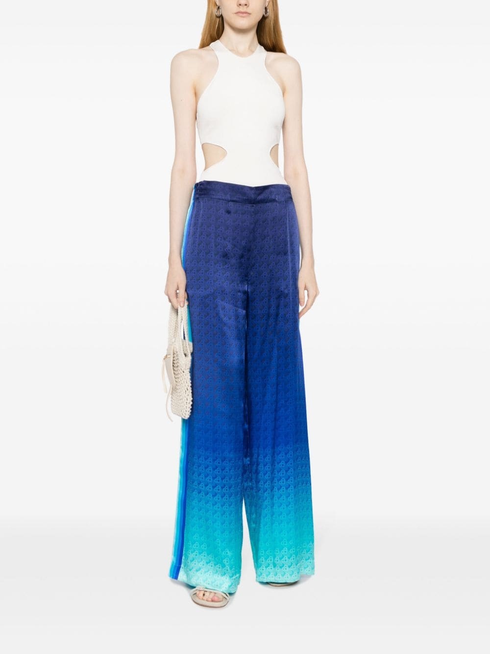 Morning City View silk trousers - 2