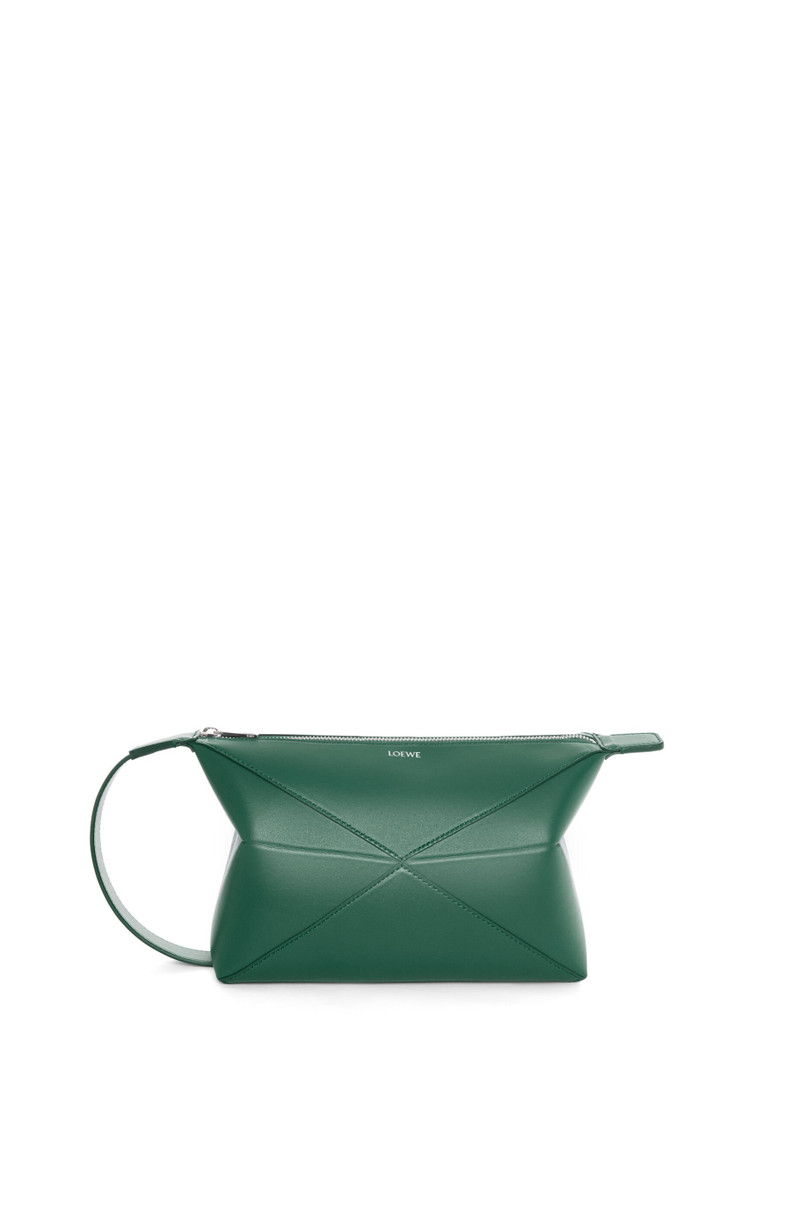 Puzzle Fold wash bag in shiny calfskin 1