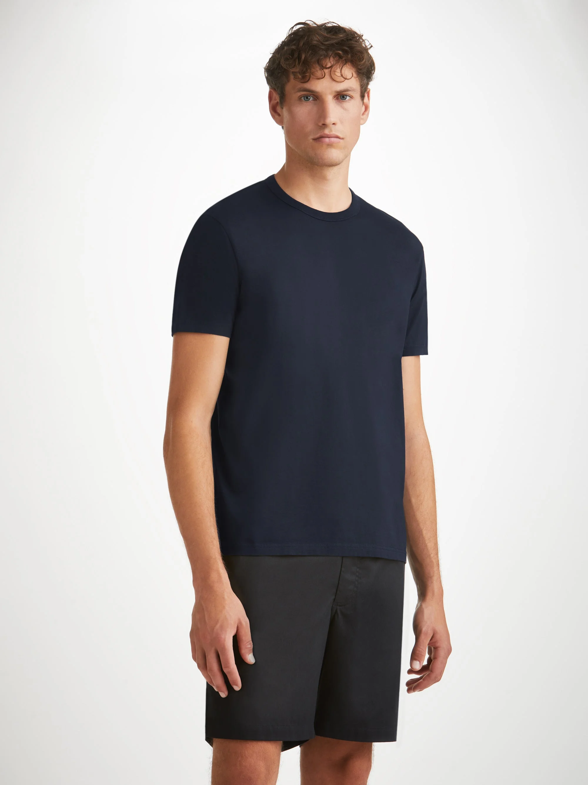 Men's T-Shirt Barny Pima Cotton Navy - 1