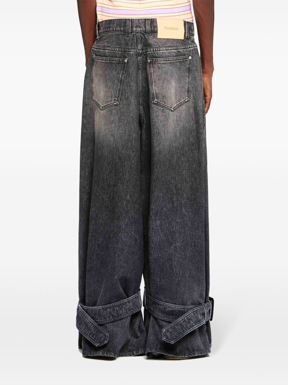buckled-cuff jeans - 4