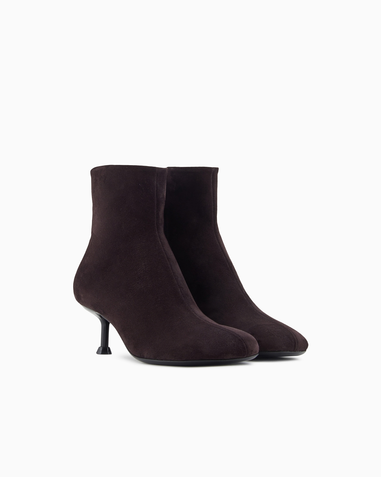 ASV NEW YORK CAPSULE COLLECTION SUEDE ANKLE BOOTS WITH KITTEN HEEL - 2
