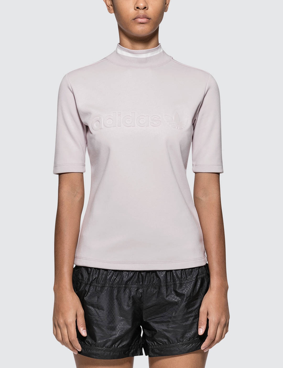 Turtleneck Short Sleeve T-shirt - 1