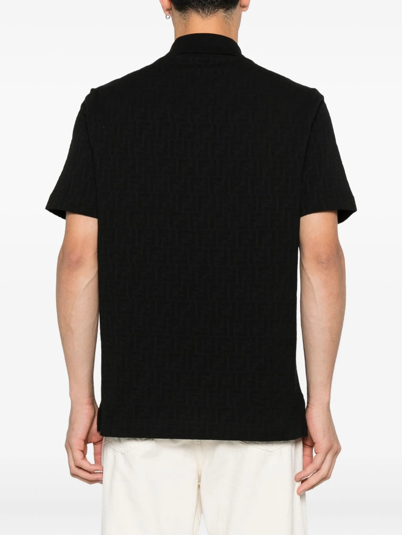 FENDI Fendi Textured Button Polo Shirt outlook
