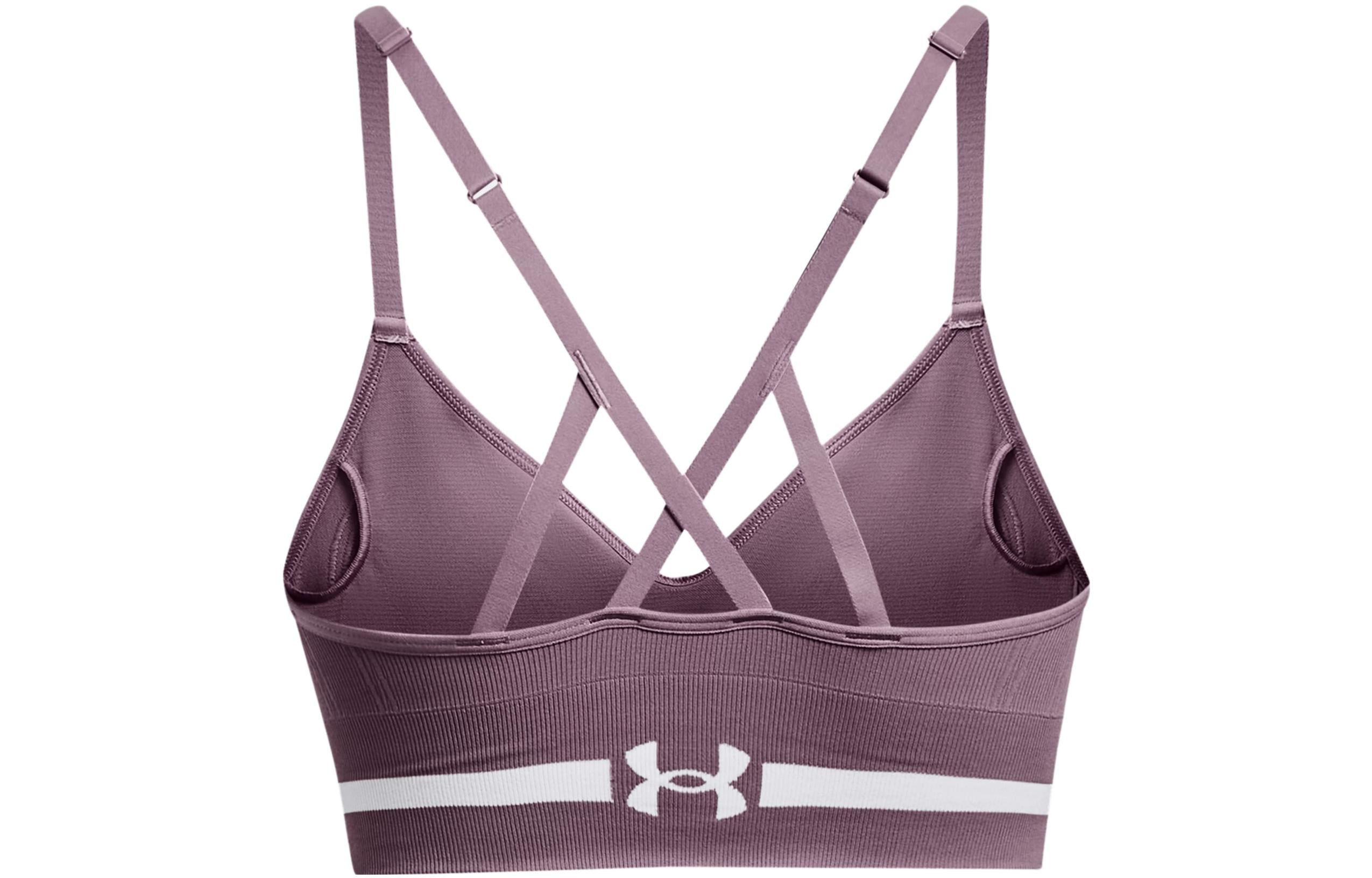(WMNS) Under Armour Seamless Low Long Bra 'Purple' 1357719-500 - 2