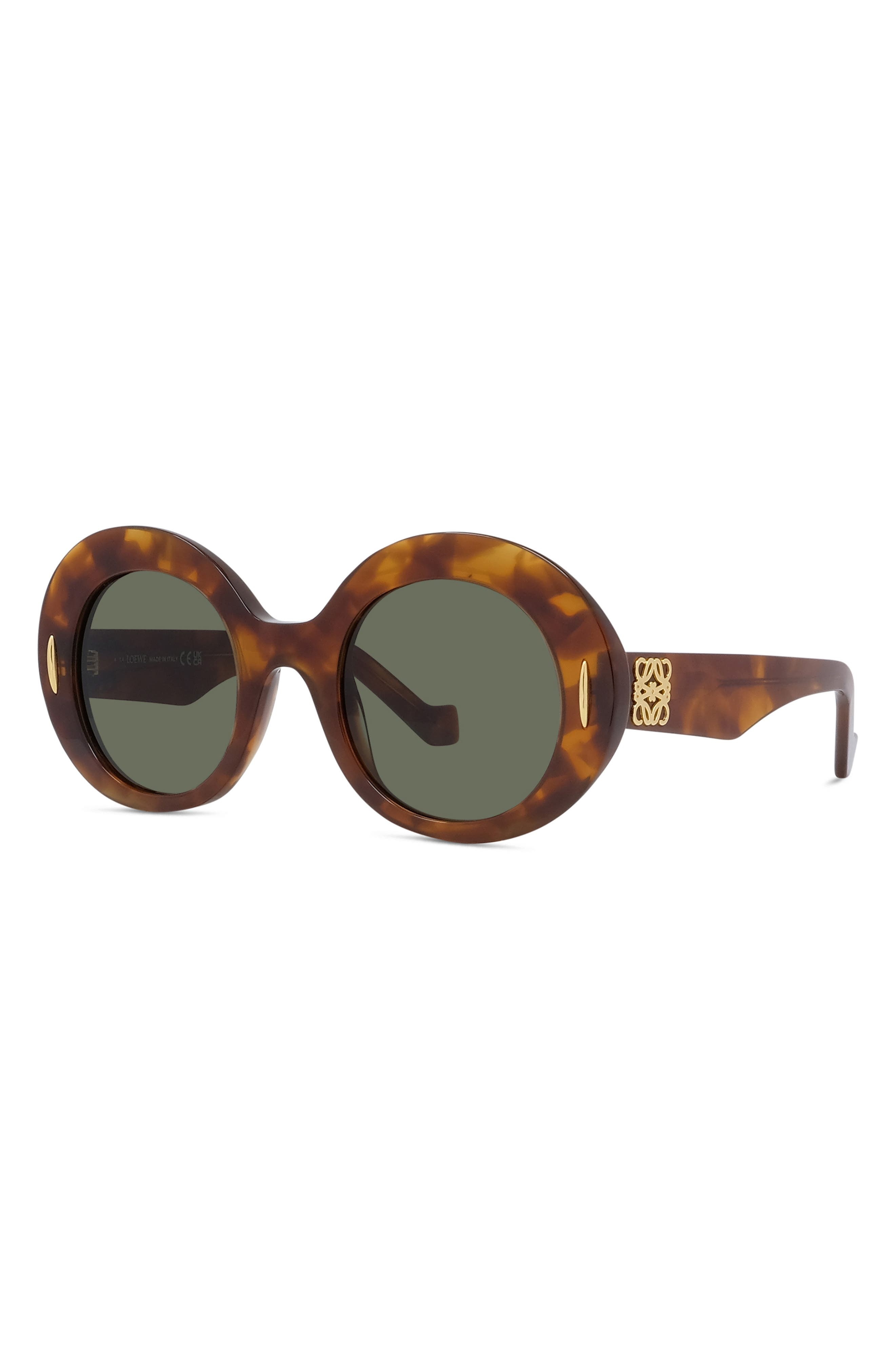 Loewe Anagram 50mm Oval Sunglasses in Blonde Havana /Green at Nordstrom - 2