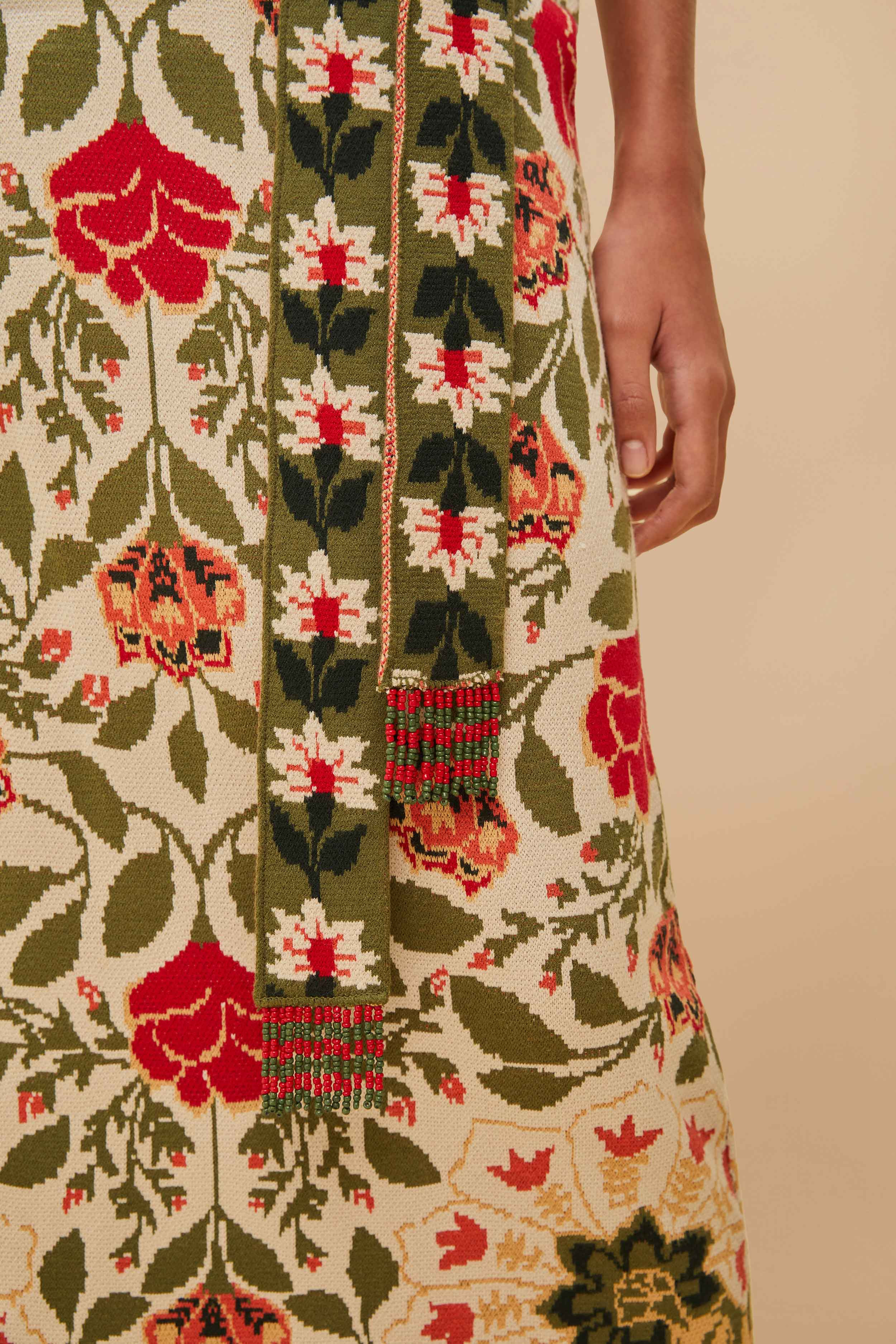 Sand Garden Tapestry Knit Dress - 5