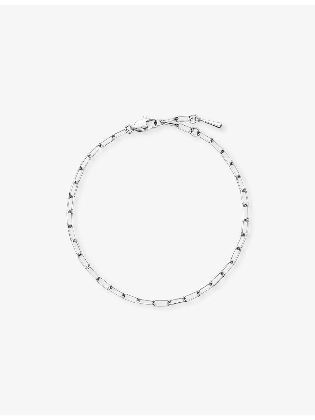 Mini Paperclip Platinum-Plated Stainless Steel Chain Bracelet - 1