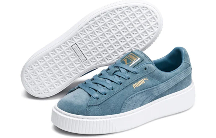(WMNS) PUMA Suede Platform Blue 362223-13 - 3
