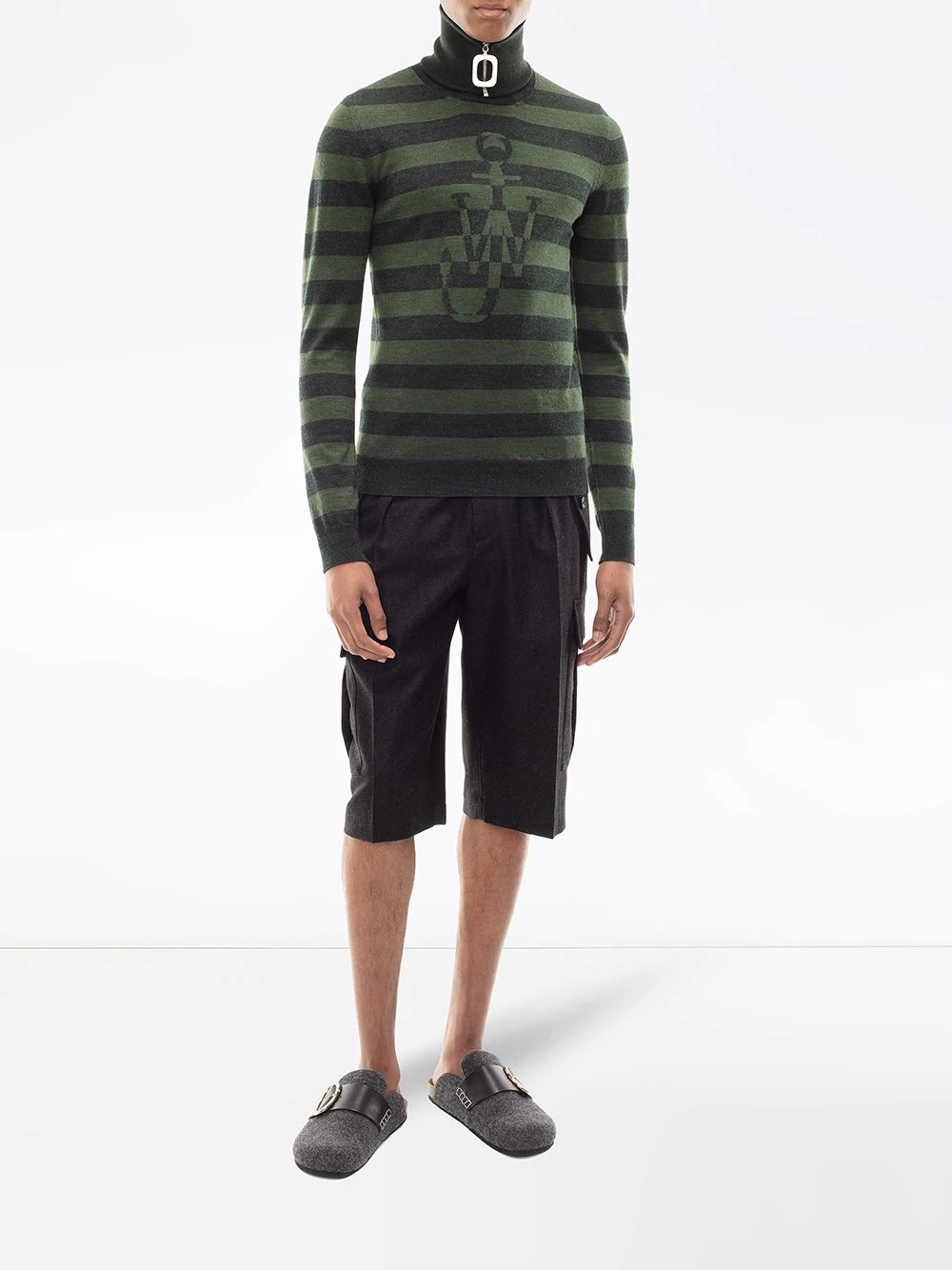 striped logo jumper - 2