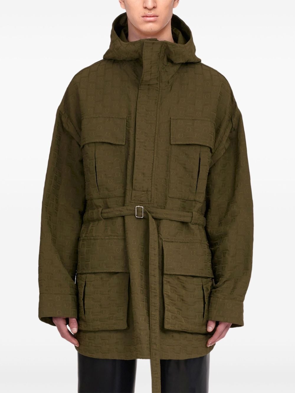 Ferragamo-monogram parka - 3