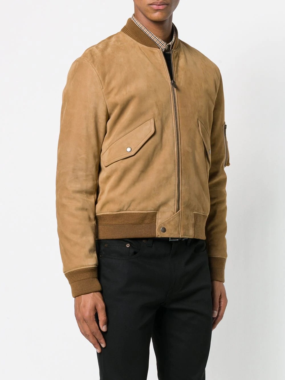 zipped bomber jacket - 3