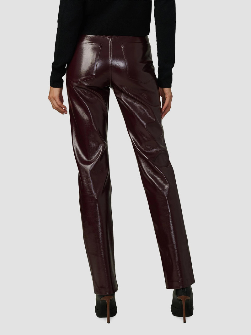 Women's Margot Faux Patent Leather Pants - Bordeaux 5
