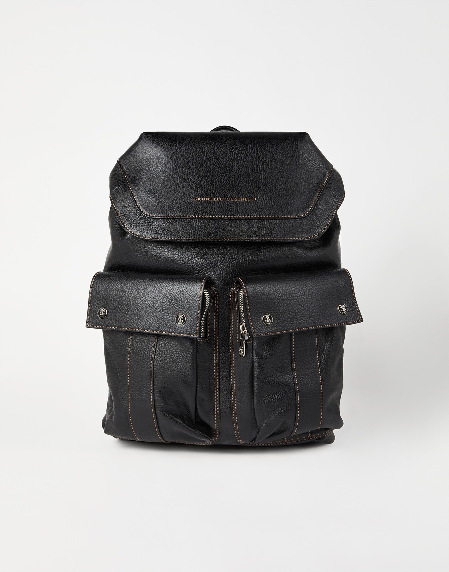 Grained calfskin leisure backpack - 1