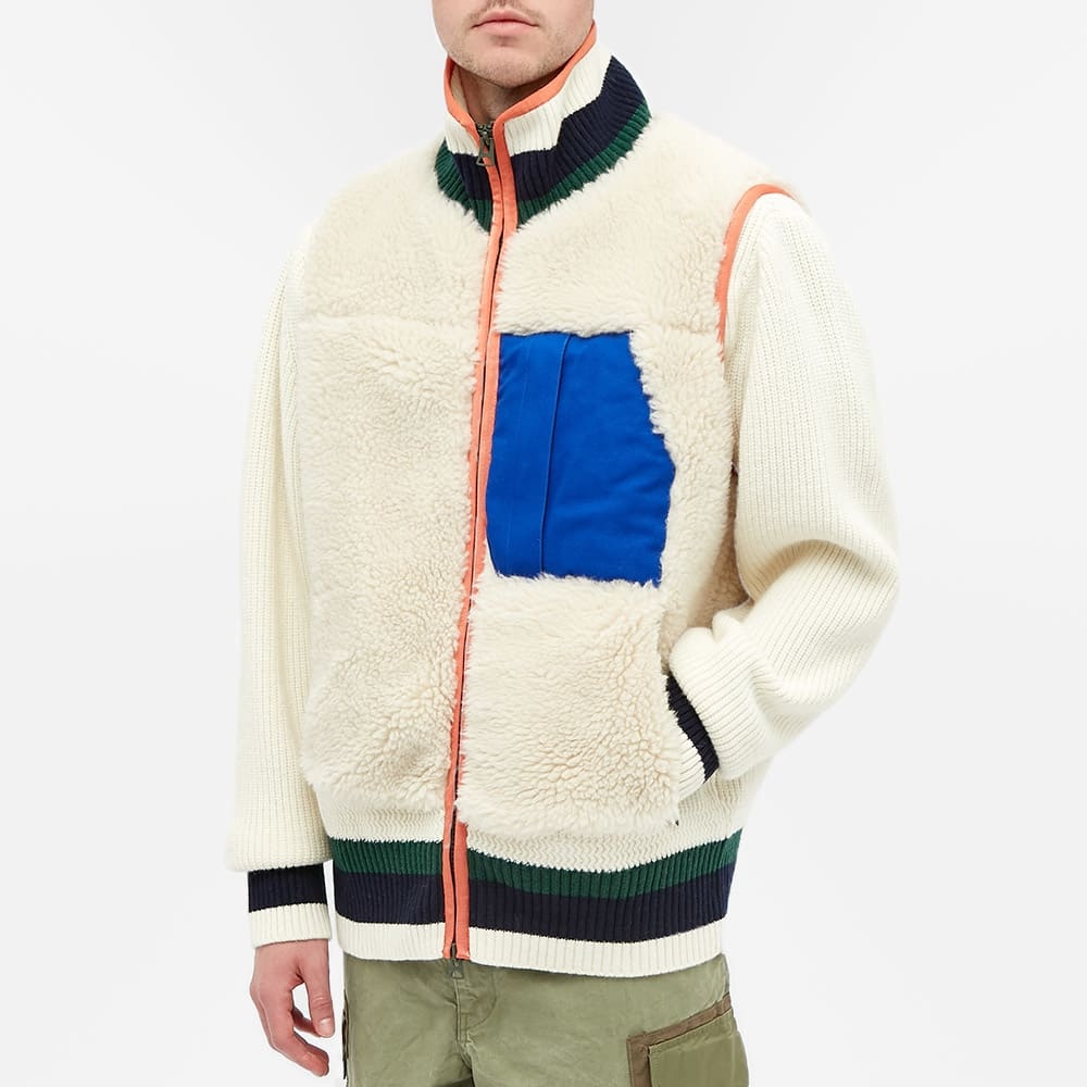 Sacai Faux Shearling Knit Jacket - 4