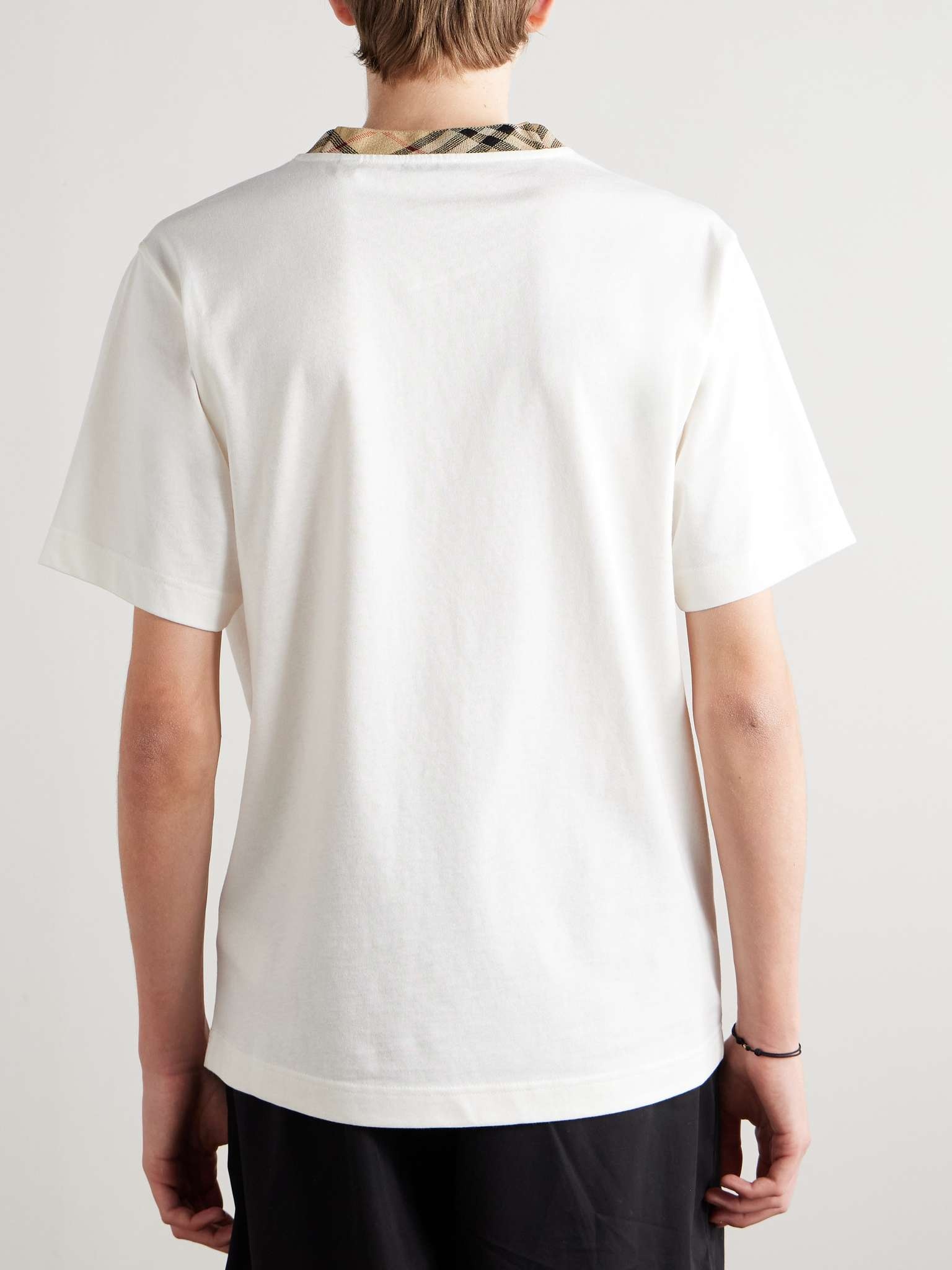 Checked Cotton-Jersey T-Shirt - 3