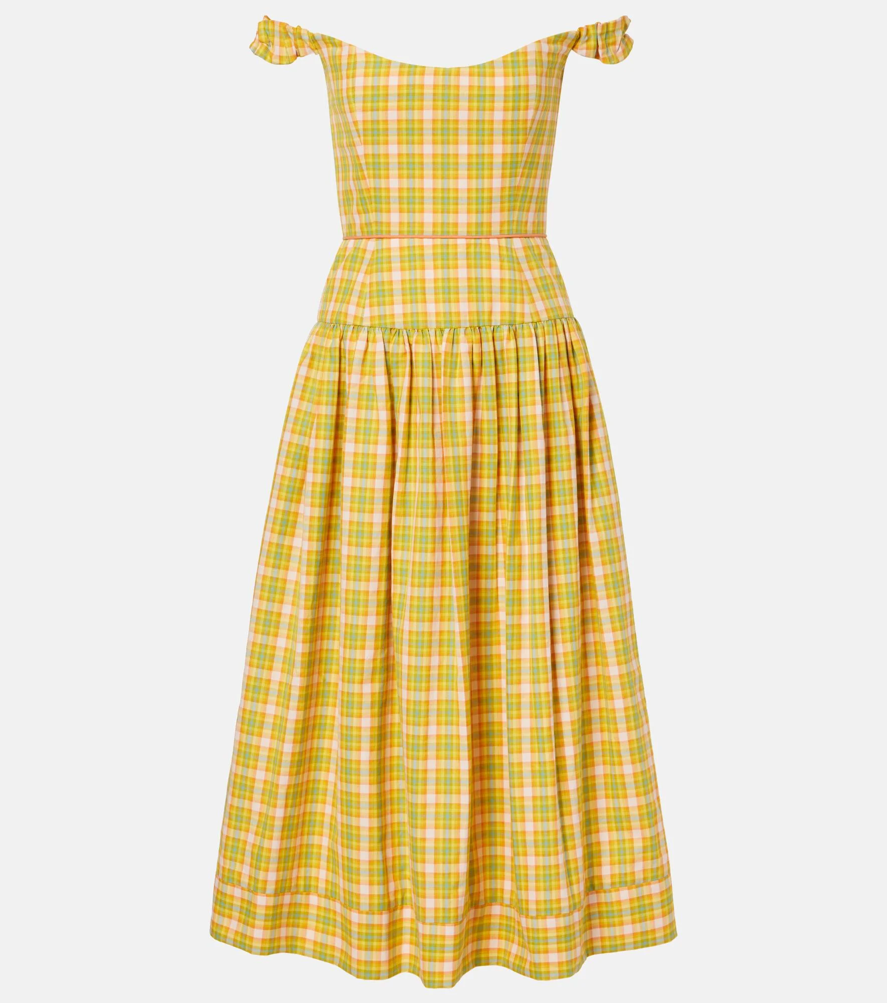 Giorgia checked cotton midi dress - 1