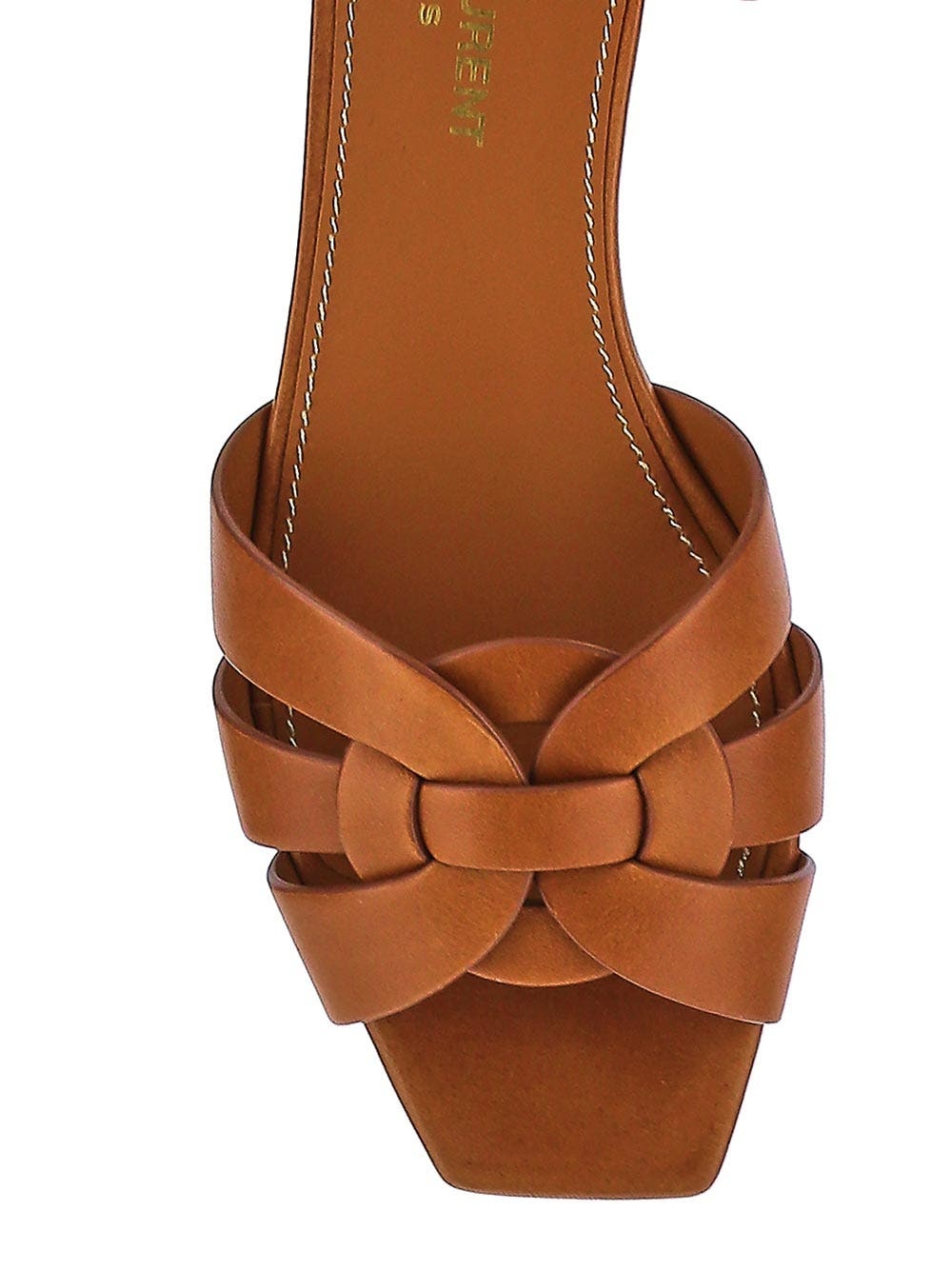 ★Saint Laurent★ Tribute Flat Mule Amber 571952BDA002206 57 TRIBUTE MULES in smooth leather | Saint Laurent | YSL MX