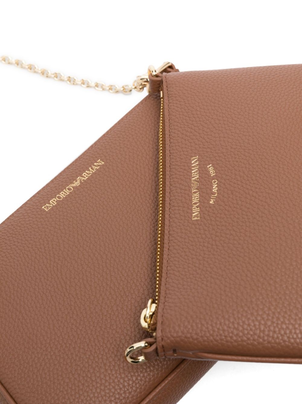 logo-print leather bag - 4