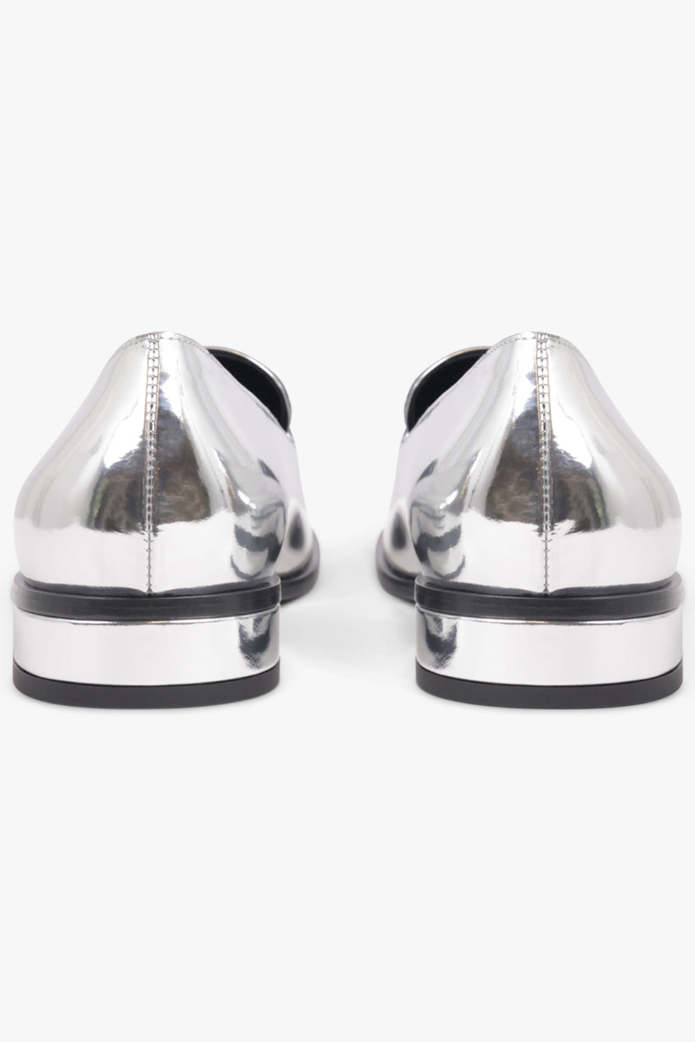 SLIP ON PATENT TUX LOAFER | SILVERY GREY - 5