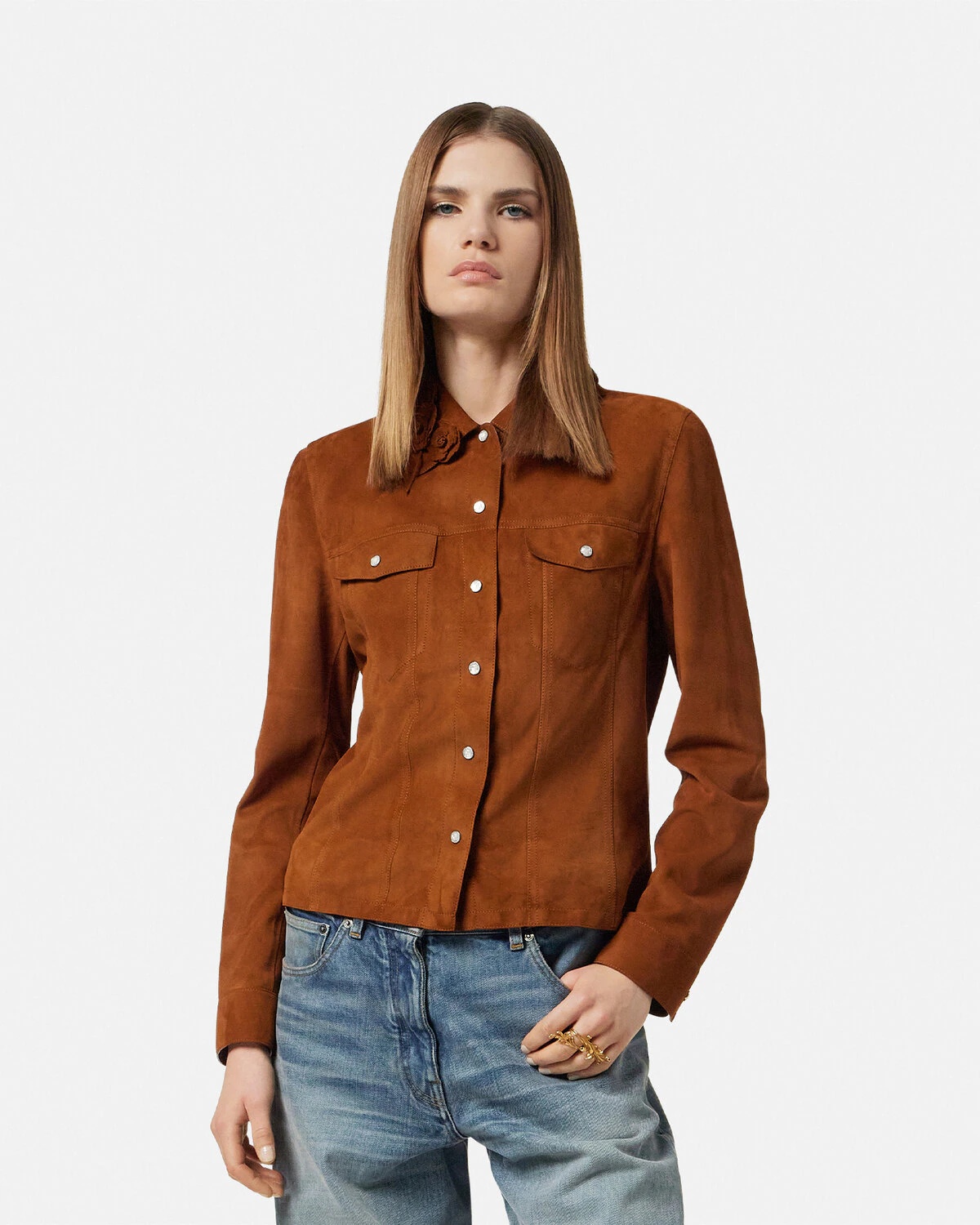 Floral Suede Jacket - 4