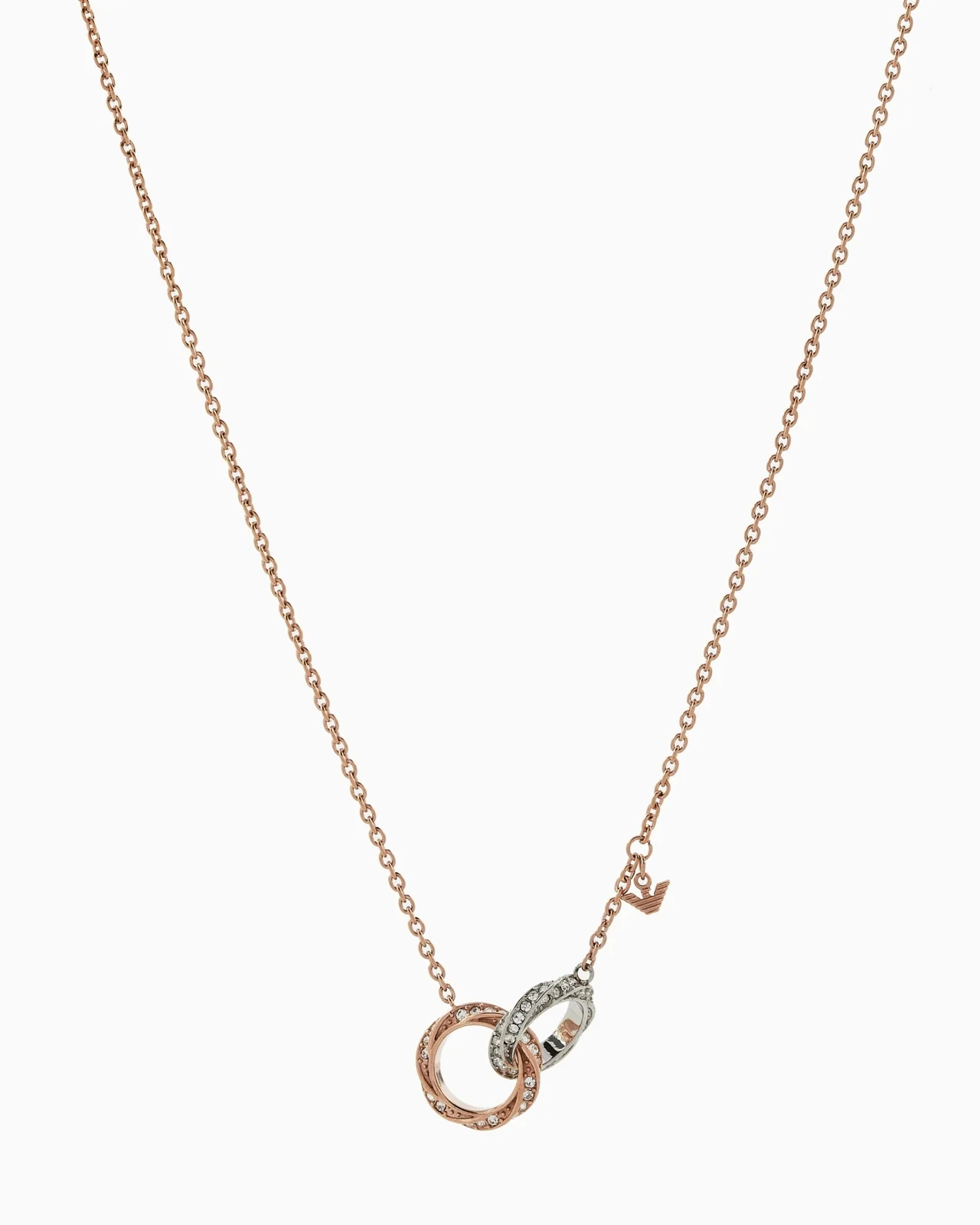 TWO-TONE STAINLESS STEEL CHAIN NECKLACE - 1
