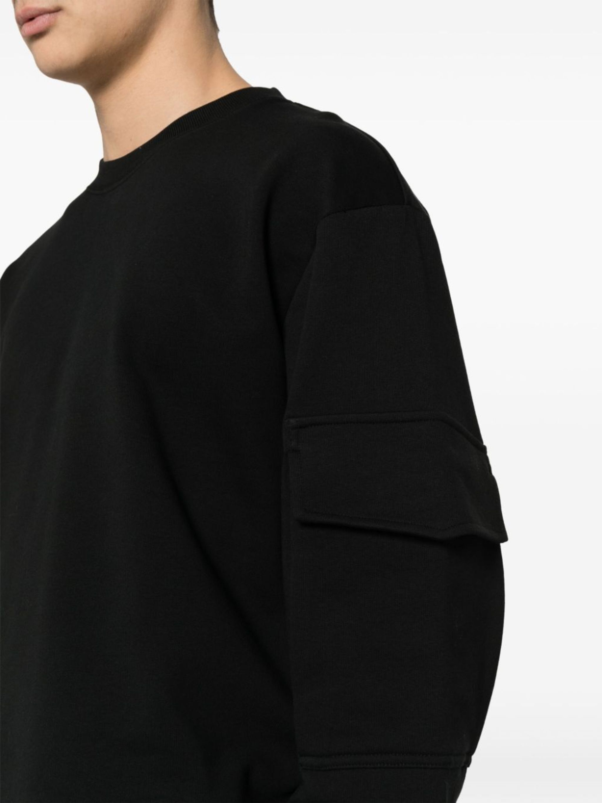 sleeve-pocket cotton sweatshirt - 5