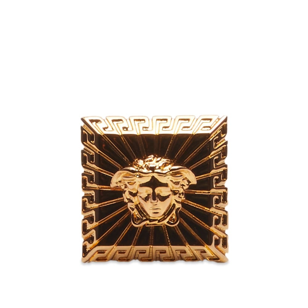 Versace Square Raised Medusa Ring - 1