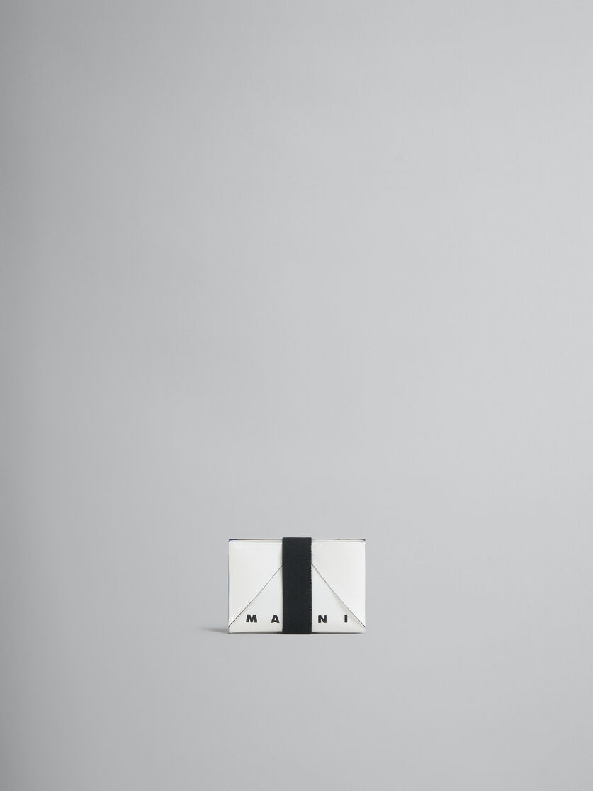 WHITE AND BLUE CARD CASE - 1