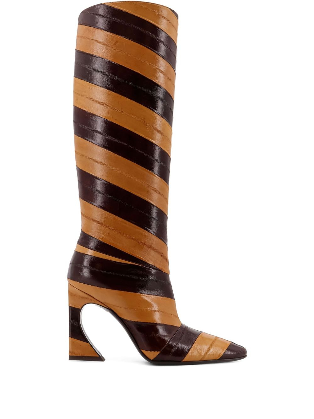 striped heel boots - 1