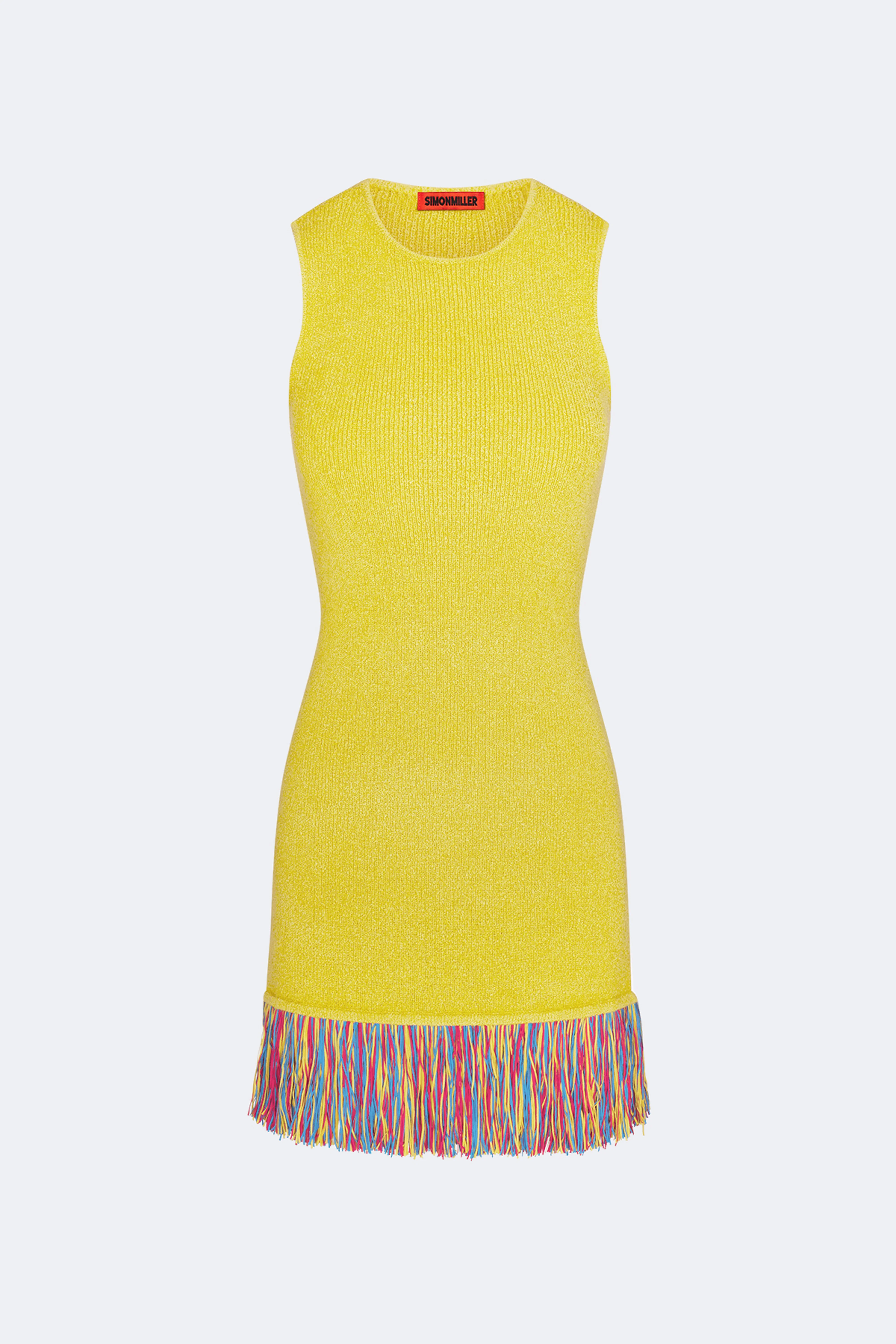 Etta Knit Dress In Chartreuse - 1