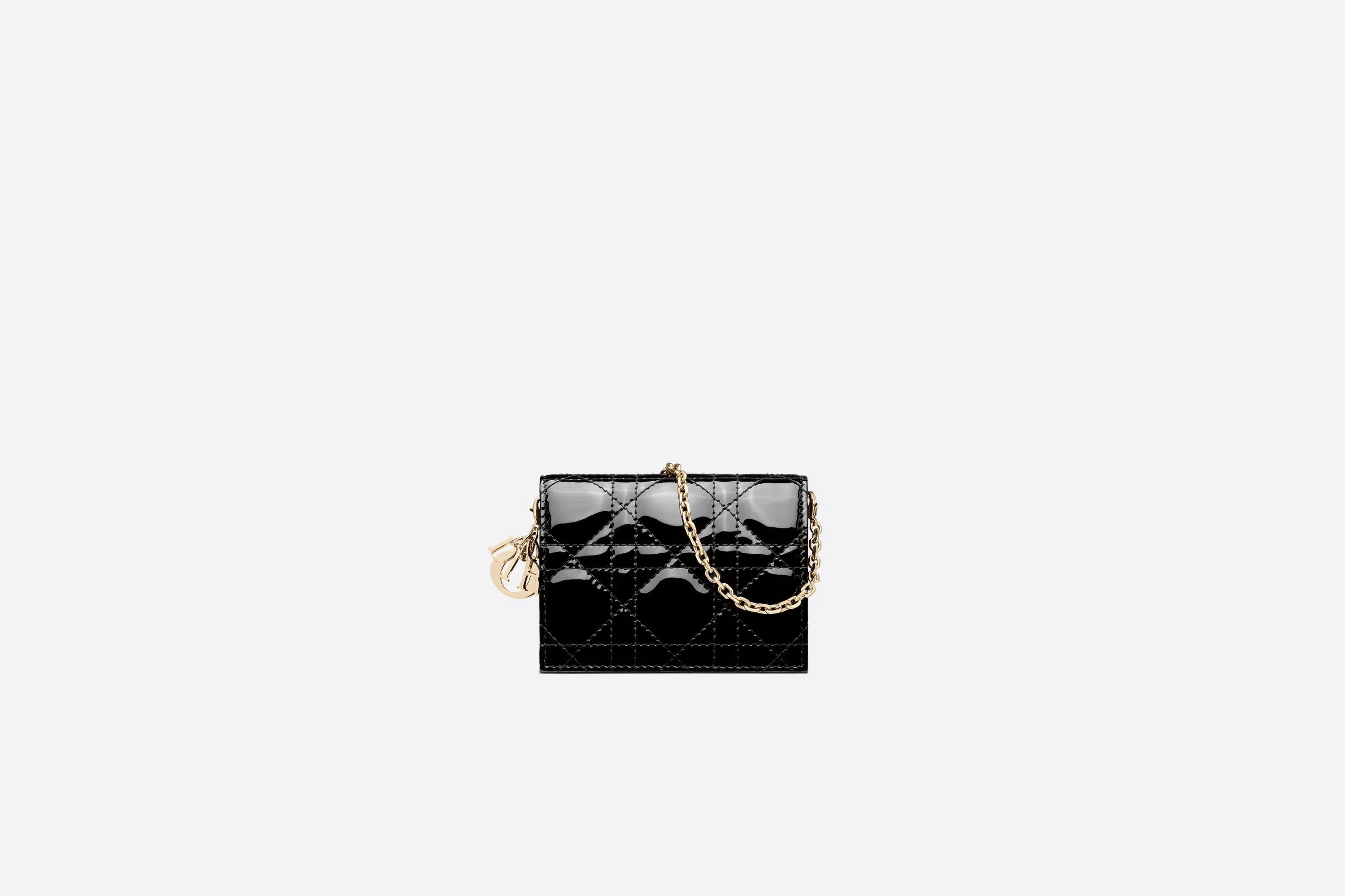 Lady Dior 5-Gusset Card Holder with Chain - 1