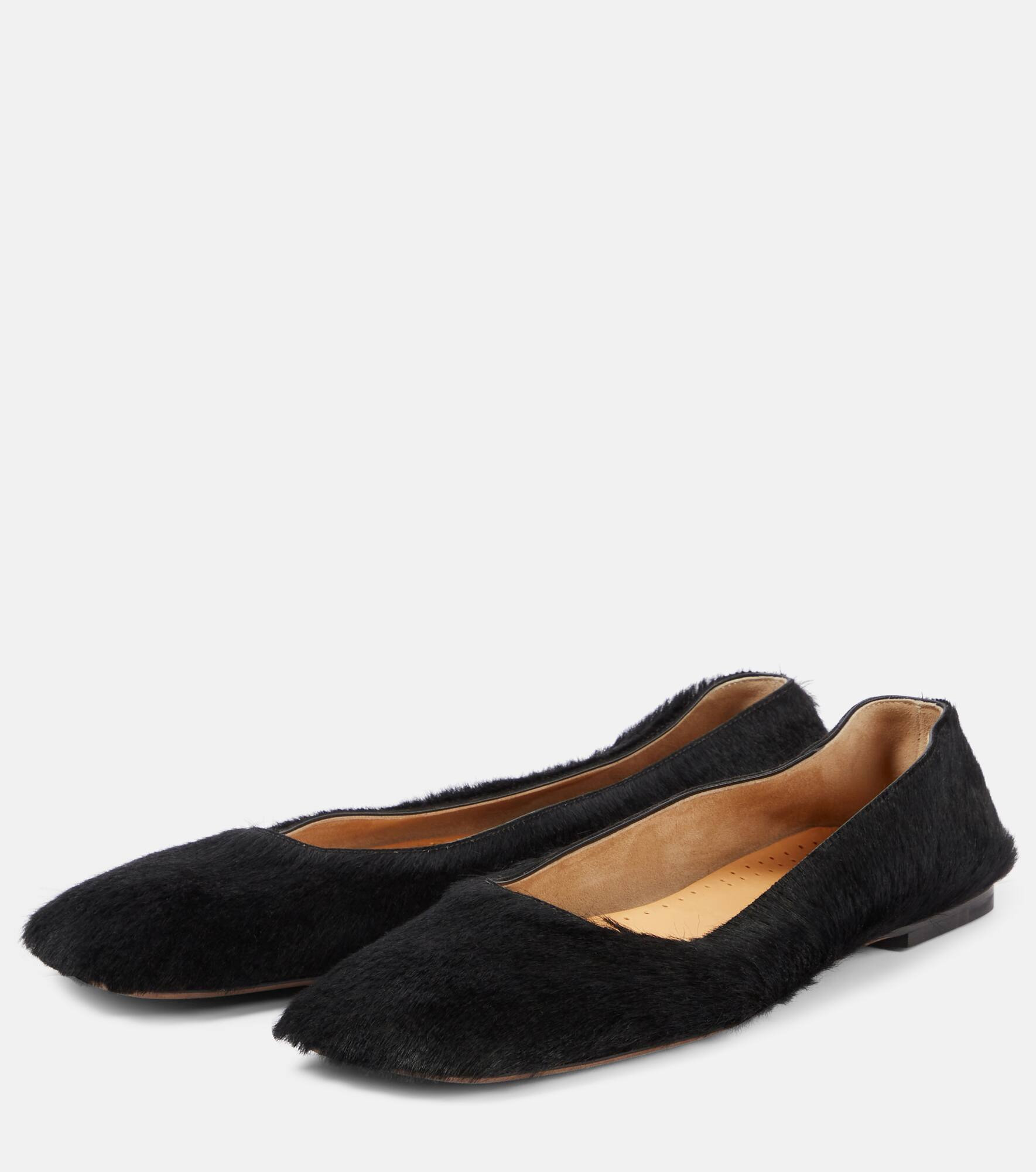 Calf hair ballet flats - 4