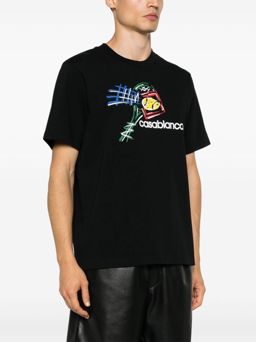 Croquis De Tennis logo-print T-shirt - 3