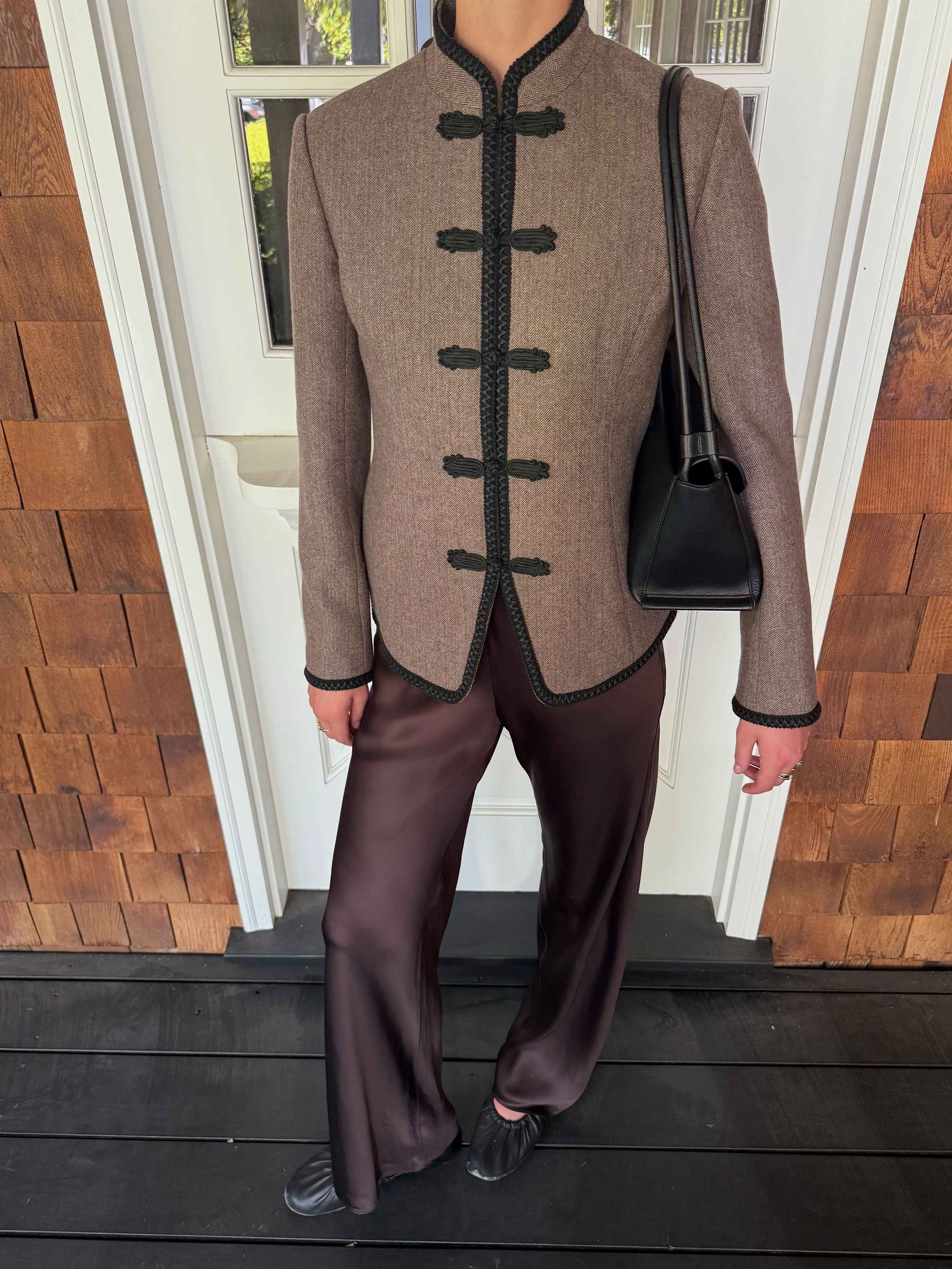 The Valerie Jacket - Chocolate Herringbone - 1