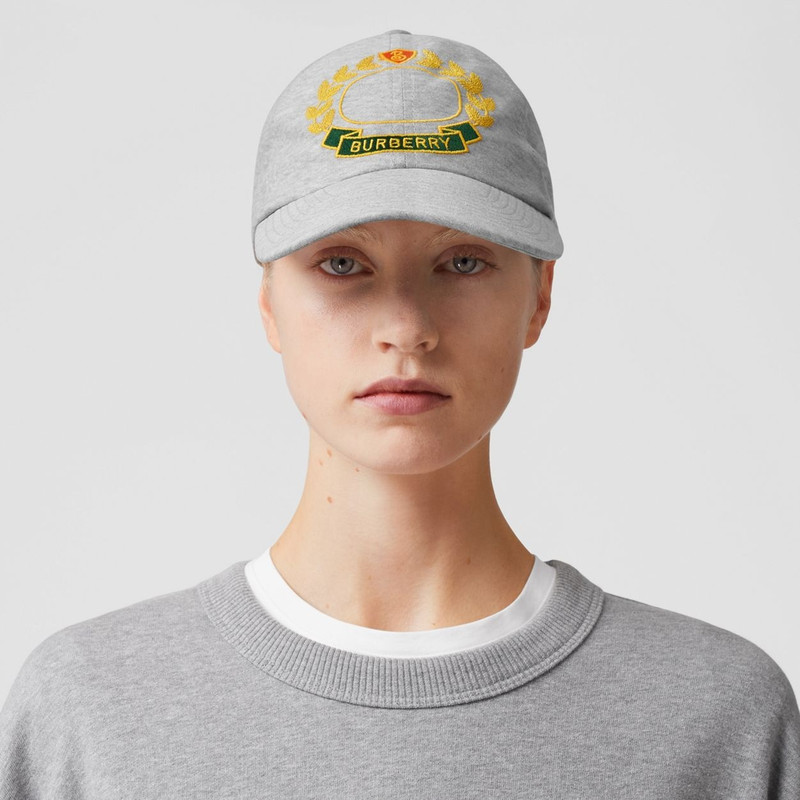 Burberry Oak Leaf Crest Cotton Jersey Baseball Cap outlook