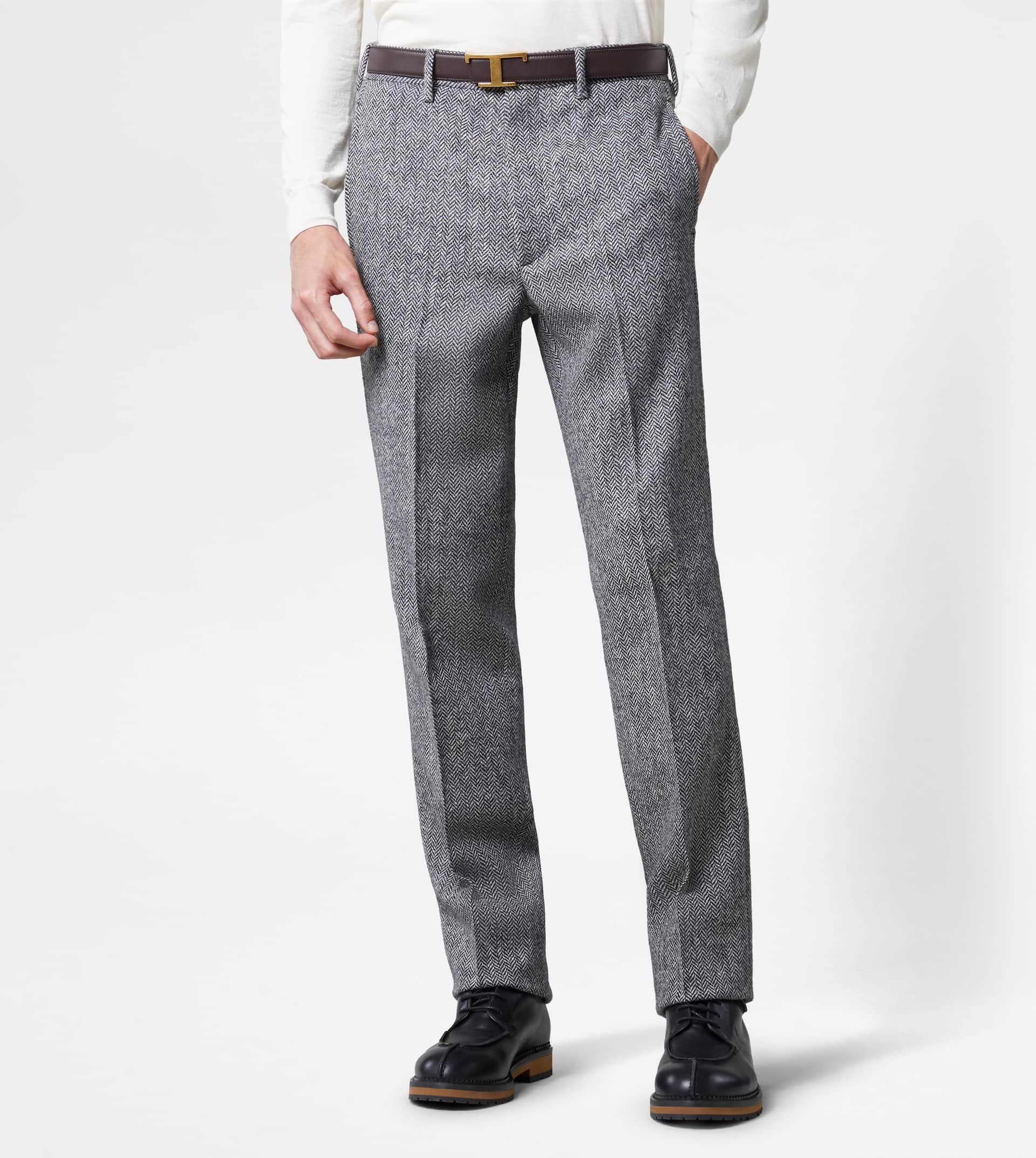 CLASSIC SHETLAND TROUSERS - GREY - 7