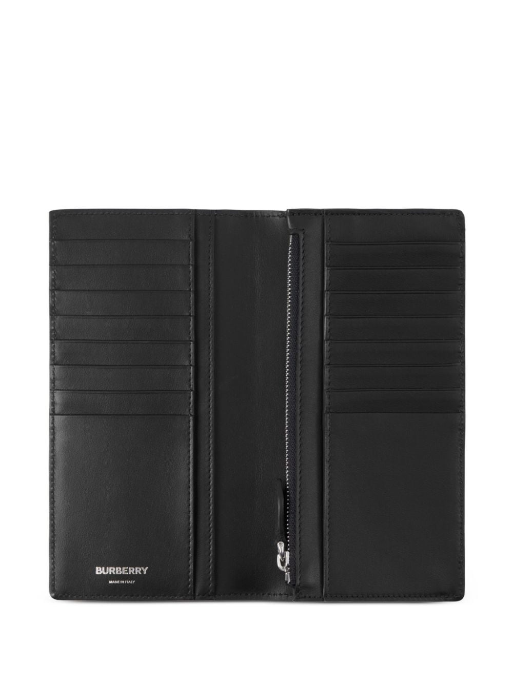 check-pattern leather wallet - 3