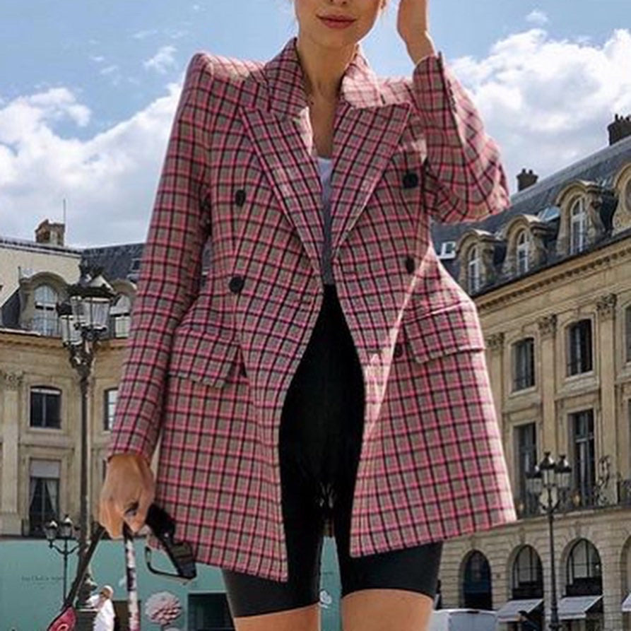 Balenciaga pink tweed hourglass blazer jacket 36 - 2