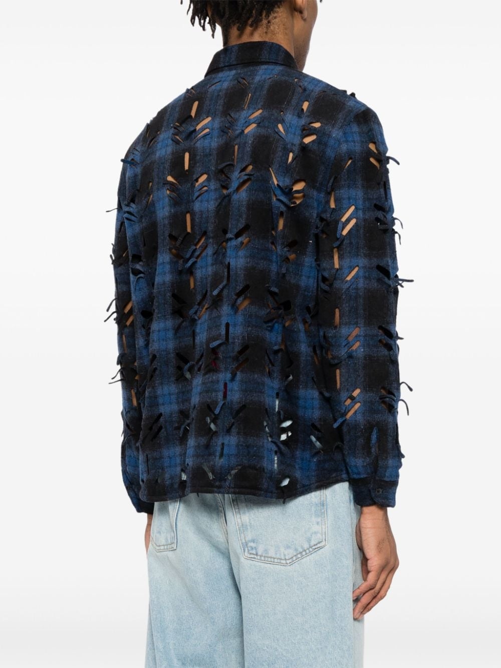 laser-slashed shirt - 4