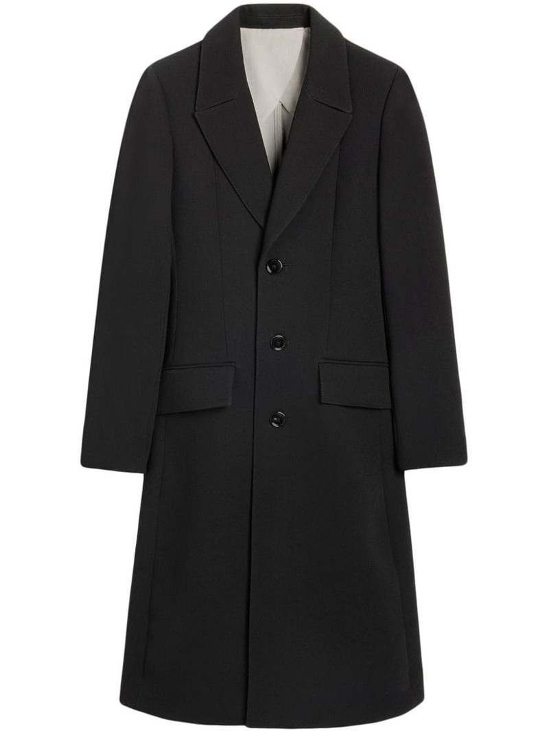 single-breasted virgin-wool coat 1
