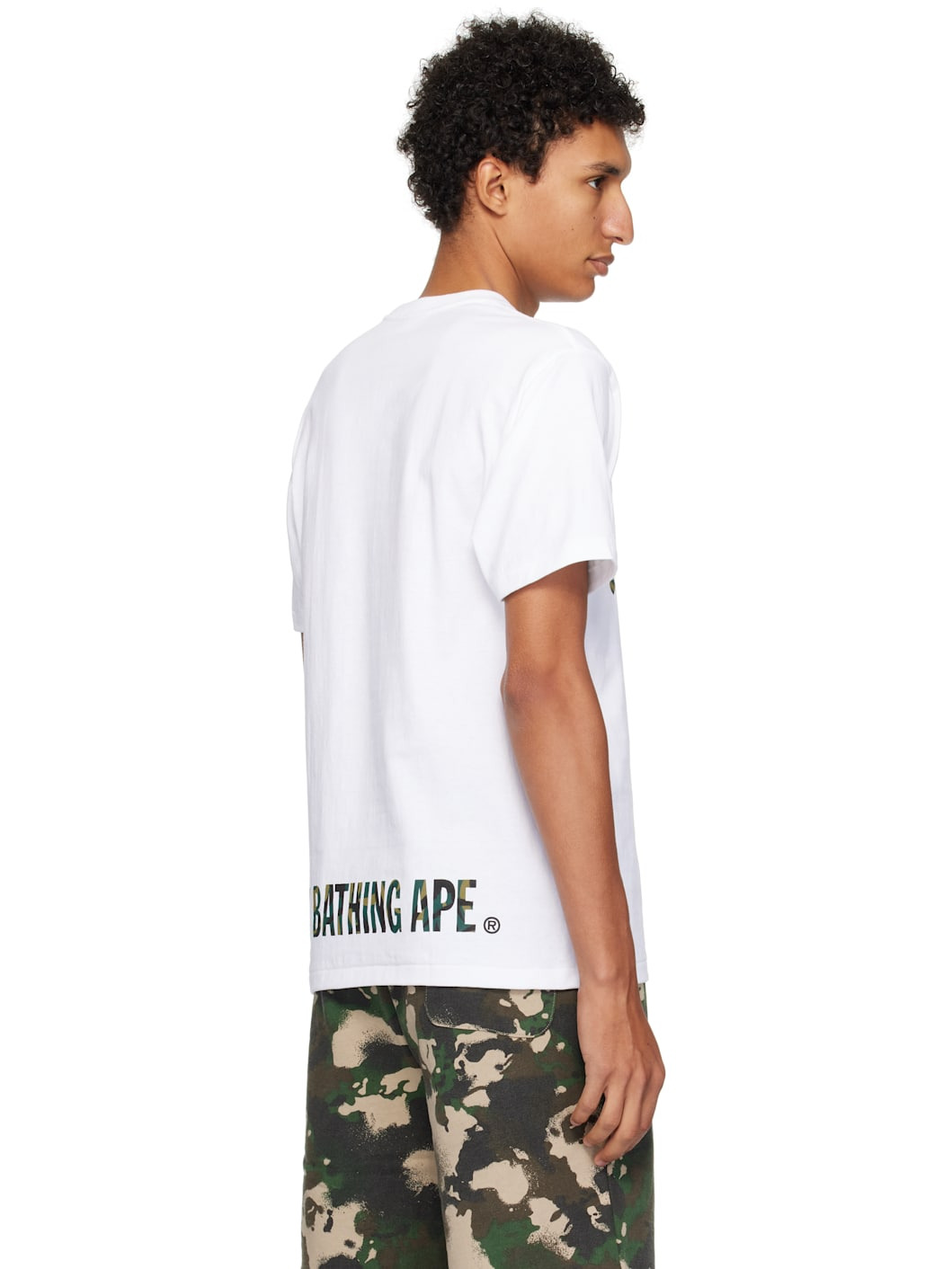 White Trial Camo Ape Face STA T-shirt - 3