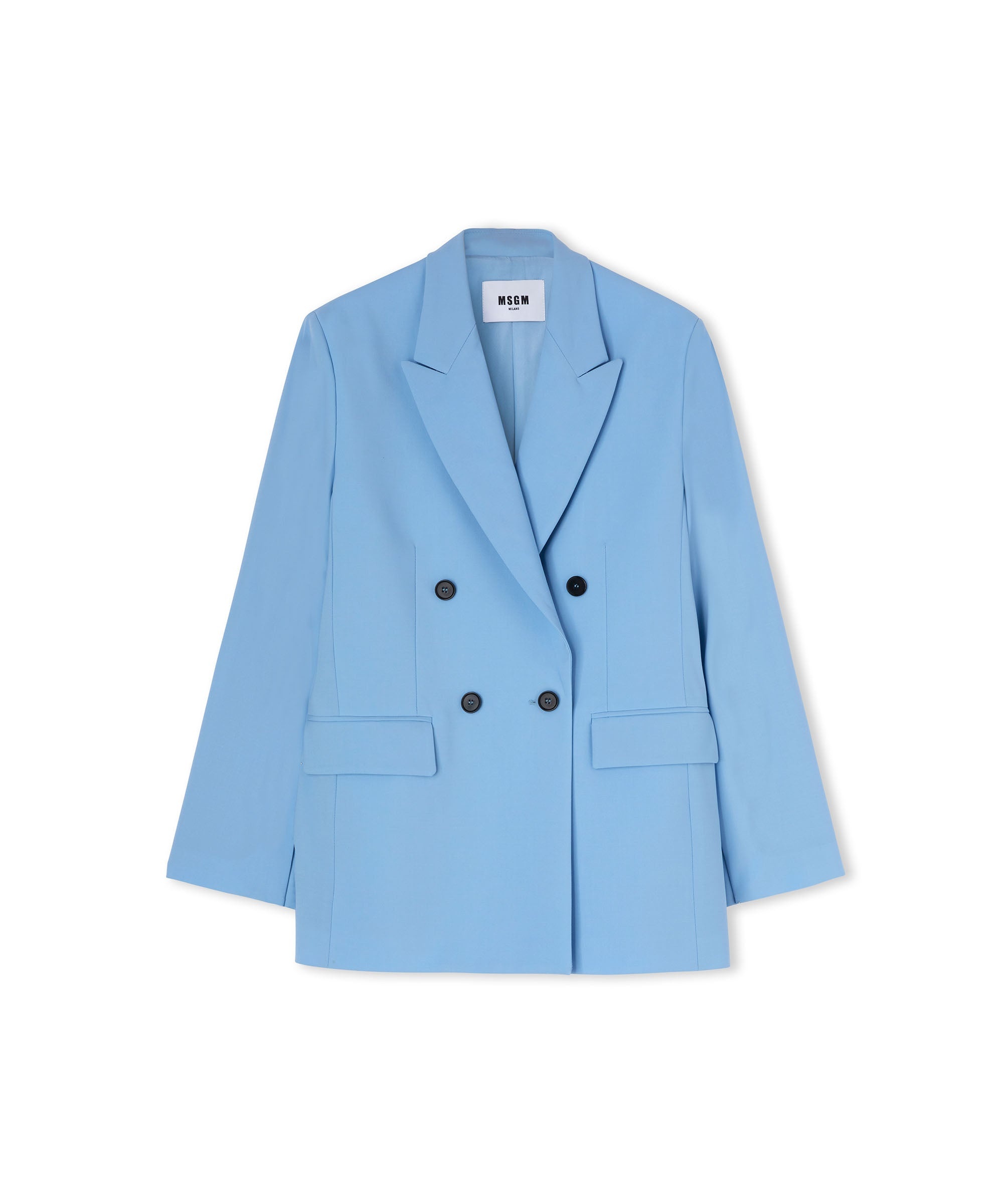 Lightweight wool double-breasted blazer with openable sleeves - 2