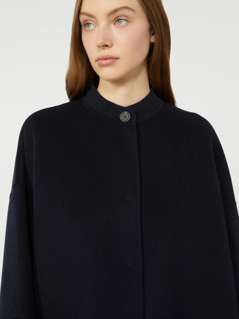 FULCRO Wool-blend coat with scarf - NAVY 5